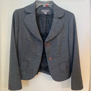 Grey Blazer with Peter Pan Collar
